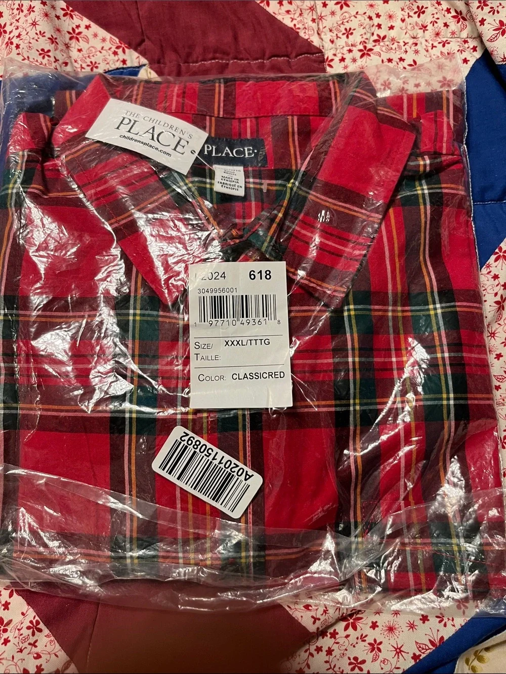 The Children's Place Red Plaid Button-Down Shirt